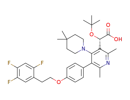 (S)-2-(tert-butoxy)-2-(4-(4,4-dimethylpiperidin-1-yl)-2,6-dimethyl-5-(4-(2,4,5-trifluorophenethoxy)phenyl)pyridin-3-yl)acetic acid