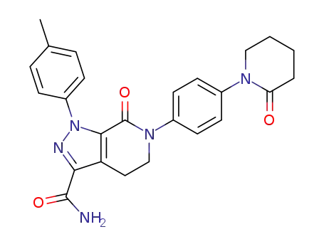 1-(4-methylphenyl)-7-oxo-6-[4-(2-oxopiperidin-1-yl)phenyl]-4,5,6,7-tetrahydro-1H-pyrazolo[3,4-c]pyridine-3-carboxamide