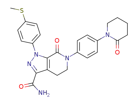 1-(4-methylthiophenyl)-7-oxo-6-[4-(2-oxopiperidin-1-yl)phenyl]-4,5,6,7-tetrahydro-1H-pyrazolo[3,4-c]pyridine-3-carboxamide