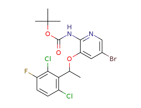 5-bromo-3-(1-(2,6-dichloro-3-fluorophenyl)ethoxy)-2-tert-butyloxycarbonylaminopyridine