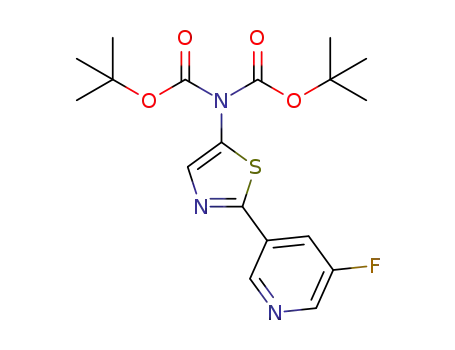 di(tert-butyl) 2-(5-fluoropyridin-3-yl)-1,3-thiazol-5-ylimidodicarbonate