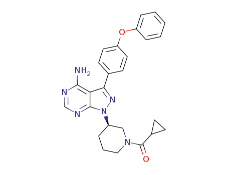 (R)-(3-(4-amino-3-(4-phenoxyphenyl)-1H-pyrazolo[3,4-d]pyrimidin-1-yl)piperidin-1-yl)(cyclopropyl)methanone