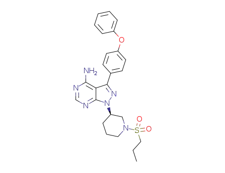 (R)-3-(4-phenoxyphenyl)-1-(1-(propylsulfonyl)piperidin-3-yl)-1H-pyrazolo[3,4-d]pyrimidin-4-amine