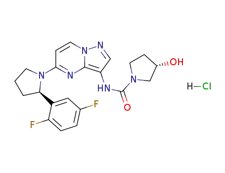 (3S)-N-[5-[(2R)-2-(2,5-difluorophenyl)-1-pyrrolidinyl]pyrazolo[1,5-A]pyrimidin-3-yl]-3-hydroxy-1-pyrrolidincarboxamide hydrochloride