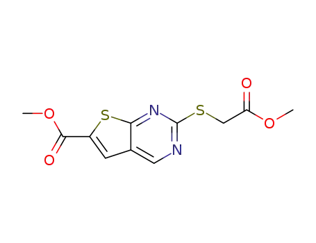 methyl 2-((2-methoxy-2-oxoethyl)thio)thieno[2,3-d]pyrimidine-6-carboxylate