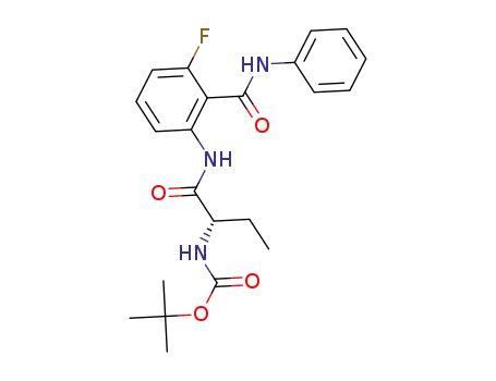(S)-N-[2-[[3-fluoro-2-[(phenylamino)carbonyl]phenyl]amino]-1-ethyl-2-oxoethyl]-carbamic acid tert-butyl ester