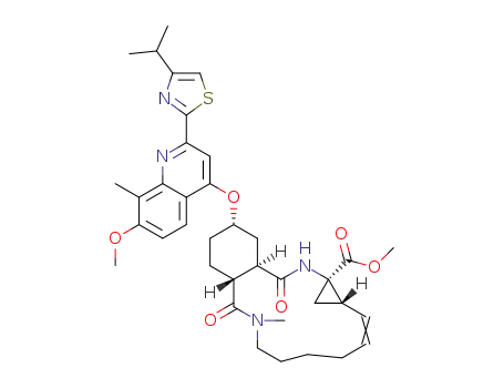 (1R,4R,6S,15R,18S)-18-[2-(4-isopropylthiazol-2-yl)-7-methoxy-8-methyl-quinolin-4-yloxy]-13-methyl-2,14-dioxo-3,13-diazatricyclo[13.4.0.0]nonadec-7-ene-4-carboxylic acid methyl ester