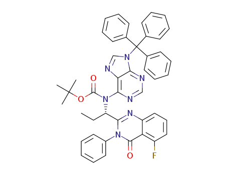 (S)-tert-butyl(1-(5-fluoro-4-oxo-3-phenyl-3,4-dihydroquinazolin-2-yl)propyl)(9-trityl-9H-purin-6-yl)carbamate