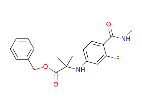 2-(3-fluoro-4-(methylcarbamoyl)phenylamino)-2-methylpropionate benzyl