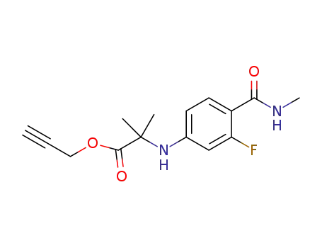2-(3-fluoro-4-(methylcarbamoyl)phenylamino)-2-methylpropionate proparagyl
