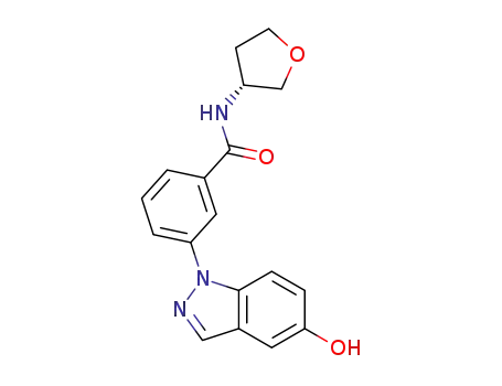 3-(5-hydroxy-1H-indazol-1-yl)-N-[(3R)-tetrahydrofuran-3-yl]benzamide