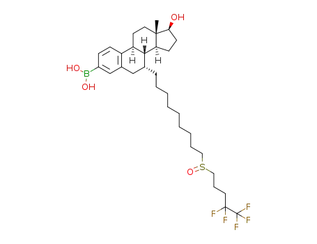 ((7R,8R,9S,13S,14S,17S)-17-hydroxy-13-methyl-7-(9-((4,4,5,5,5-pentafluoropentyl)sulfinyl)nonyl)-7,8,9,11,12,13,14,15,16,17-decahydro-6H-cyclopenta[a]phenanthren-3-yl)boronic acid