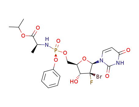(S)-isopropyl 2-(((S)-(((2R,3R,4S,5R)-4-bromo-5-(2,4-dioxo-3,4-dihydropyrimidin-1(2H)-yl)-4-fluoro-3-hydroxytetrahydrofuran-2-yl)methoxy)(phenoxy)phosphoryl)amino)propanoate