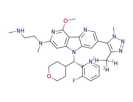 8-[(S)-(3-fluoropyridin-2-yl)(oxan-4-yl)methyl]-13-methoxy-N-methyl-5-[4-(2H3)methyl-1-methyl-1H-1,2,3-triazol-5-yl]-N-[2-(methylamino)ethyl]-3,8,12-triazatricyclo[7.4.0.02,7]trideca-1(9),2(7),3,5,10,12-hexaen-11-amine