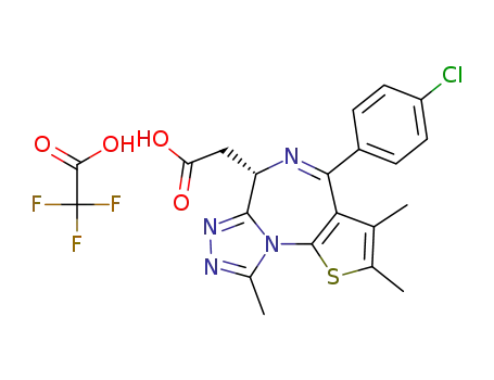 2-[(9S)-7-(4-chlorophenyl)-4,5,13-trimethyl-3-thia-1,8,11,12-tetraazatricyclo[8.3.0.02’6]trideca-2(6),4,7,10,12-pentaen-9-yl]acetic acid trifluoroacetic acid salt