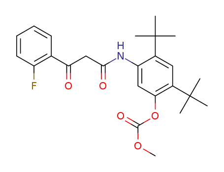 2,4-di-tert-butyl-5-(3-(2-fluorophenyl)-3-oxopropanamido)phenyl methyl carbonate