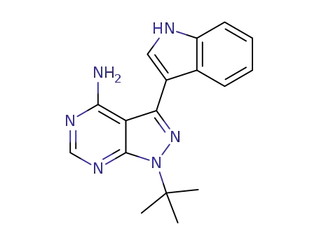 1-(tert-butyl)-3-(1H-indol-3-yl)-1H-pyrazolo[3,4-d]pyrimidin-4-amine