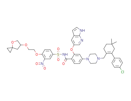 2-((1H-pyrrolo[2,3-b]pyridin-5-yl)oxy)-N-((4-(2-(4-oxaspiro[2.4]heptan-6-yloxy)ethoxy)-3-nitrophenyl)sulfonyl)-4-(4-((4'-chloro-5,5-dimethyl-3,4,5,6-tetrahydro-[1,1'-biphenyl]-2-yl)methyl)piperazine-1-yl)benzamide