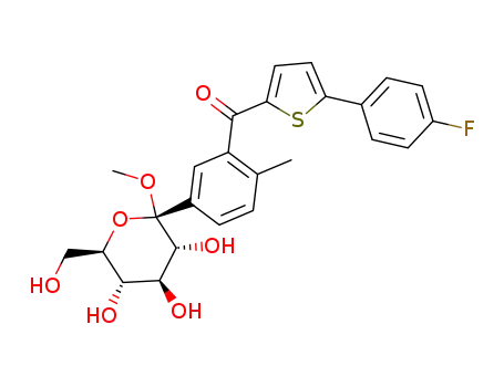 [5-(4-fluorophenyl)-thiophen-2-yl]-[2-methyl-5-(3,4,5-trihydroxy-6-hydroxymethyl-2-methoxy-tetrahydropyran-2-yl)-phenyl]methanone