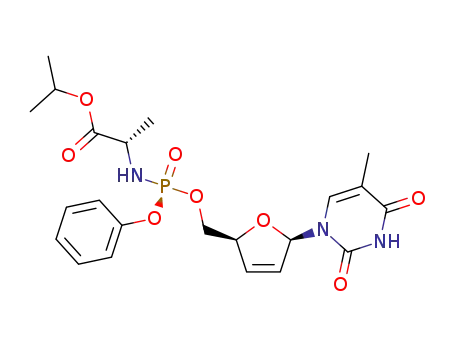 isopropyl ((S)-(((2S,5R)-5-(5-methyl-2,4-dioxo-3,4-dihydropyrimidin-1(2H)-yl)-2,5-dihydrofuran-2-yl)methoxy)(phenoxy)phosphoryl)-L-alaninate