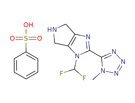 1-(difluoromethyl)-2-(1-methyl-1H-tetrazol-5-yl)-1,4,5,6-tetrahydropyrrolo[3,4-d]imidazole benzenesulfonate