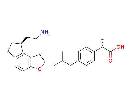 (S)-2-(2,6,7,8-tetrahydro-2H-indeno[5,4-b]furan-8-yl)ethylamine S-ibuprofen salt