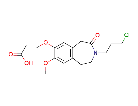 7,8-dimethoxy-3-(3-chloropropyl)-1,3,4,5-tetrahydro-2H-3-benzazepin-2-one acetate