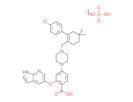 2-[(1H-pyrrolo[2,3-b]pyridine-5-yl)oxy]-4-[4-[[2-(4-chlorophenyl)-4,4-dimethylcyclohex-1-enyl]methyl]piperazin-1-yl]benzoic acid sulfate