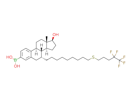 ((7R,8R,9S,13S,14S,17S)-17-hydroxy-13-methyl-7-(9-((4,4,5,5,5-pentafluoropentyl)thio)nonyl)-7,8,9,11,12,13,14,15,16,17-decahydro-6H-cyclopenta[a]phenanthren-3-yl)boronic acid