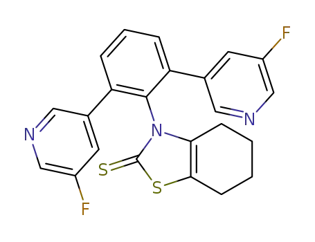 4,5,6,7-tetrahydro-3-[2,6-bis(5-fluoro-3-pyridyl)phenyl]-2(3H)-benzothiazolethione