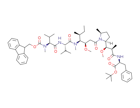 (S)-tert-butyl 2-((2R,3R)-3-((2S,5S)-1-((5S,8S,11S,12R)-11-sec-butyl-1-(9H-fluoren-9-yl)-5,8-diisopropyl-12-methoxy-4,10-dimethyl-3,6,9-trioxo-2-oxa-4,7,10-triazatetradecane)-5-methylpyrrolidin-2-yl)-3-methoxy-2-methylpropanamido)-3-phenylpropanoate