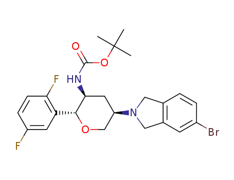 tert-butyl (2R,3S,5R)-5-(5-bromoisoindolin-2-yl)-2-(2,5-difluorophenyl)tetrahydro-2H-pyran-3-ylcarbamate