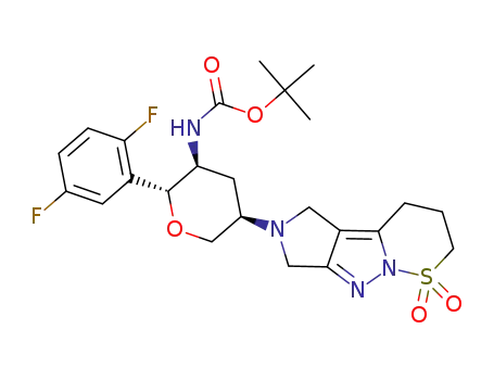 tert-butyl (2R,3S,5R)-5-(2,3,4,5,6,7-hexahydropyrrolo[3',4':3,4]pyrazolo[1,5-b][1,2]thiazine-1,1-dioxide-6-yl)-2-(2,5-difluorophenyl)tetrahydro-2H-pyran-3-ylcarbamate