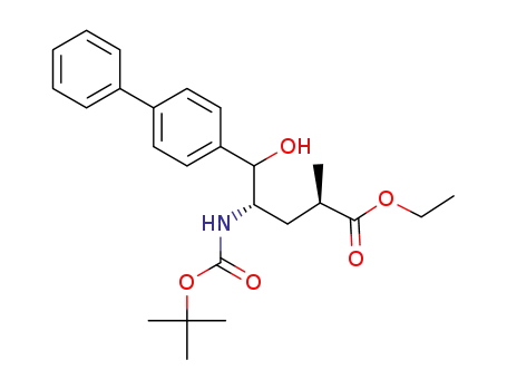 ethyl 5-ambo-(2R,4S)-5-([1,1 '-biphenyl]-4-yl)-4-{[(tertbutoxy)carbonyl]amino}-5-hydroxy-2-ethypentanoate