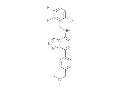 N-(2,3-difluoro-6-methoxybenzyl)-8-(4-((dimethylamino)methyl)phenyl)-[1,2,4]triazolo[4,3-a]pyridin-5-amine