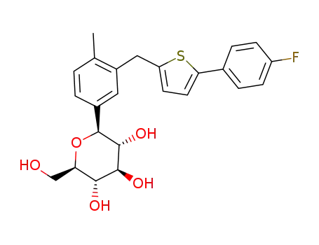 1,5-anhydro-1-C-[3-[[5-(4-fluorophenyl)-2-thienyl]methyl]-4-methylphenyl]glucitol