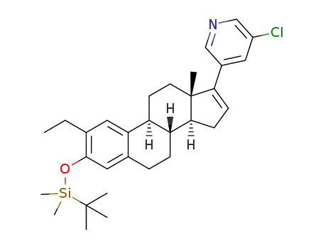 4-((8S,9S,13S,14S)-3-((tert-butyldimethylsilyl)oxy)-2-ethyl-13-methyl-7,8,9,11,12,13,14,15-octahydro-6H-cyclopenta[a]phenanthren-17-yl)-5-chloro-3-pyridine