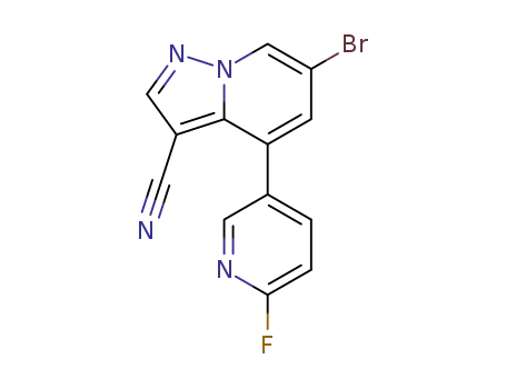 6-bromo-4-(6-fluoropyridin-3-yl)pyrazolo[1,5-a]pyridine-3-carbonitrile