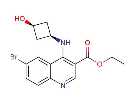 ethyl 6-bromo-4-[(cis-3-hydroxycyclobutyl)amino]quinoline-3-carboxylate