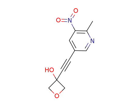 3-[2-(6-methyl-5-nitro-3-pyridyl)ethynyl]oxetan-3-ol