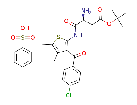 tert-butyl (3S)-3-amino-4-[[3-(4-chlorobenzoyl)-4,5-dimethyl-2-thienyl]amino]-4-oxobutanoate tosylate salt