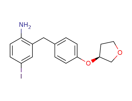 (S)-3-(4-(5-iodo-2-aminobenzyl)phenoxy)tetrahydrofuran