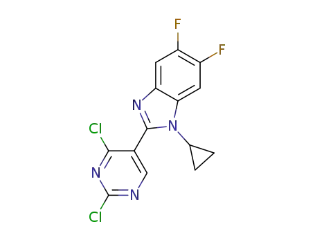 1-cyclopropyl-2-(2,4-dichloropyrimidin-5-yl)-5,6-difluoro-1H-benzo[d]imidazole