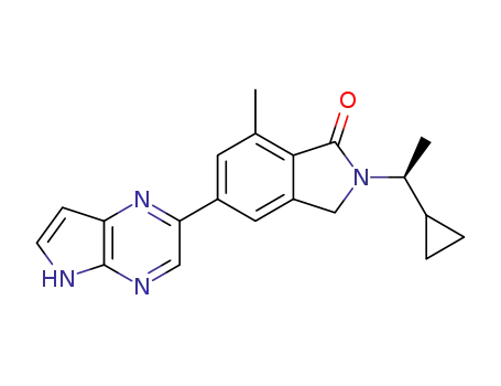 2-[(1S)-1-cyclopropylethyl]-7-methyl-5-(5H-pyrrolo[2,3-b]pyrazin-2-yl)-2,3-dihydro-1H-isoindol-1-one