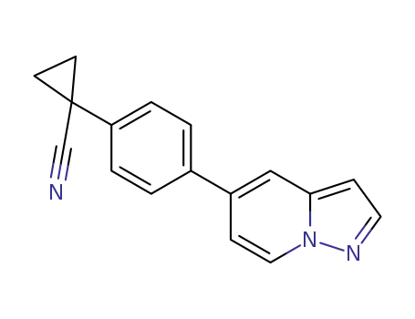 1-(4-pyrazolo[1,5-a]pyridin-5-ylphenyl)cyclopropanecarbonitrile