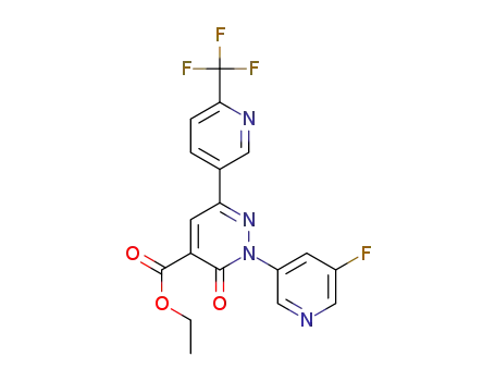 ethyl 2-(5-fluoropyridin-3-yl)-3-oxo-6-[6-(trifluoromethyl)pyridin-3-yl]-2,3-dihydropyridazine-4-carboxylate