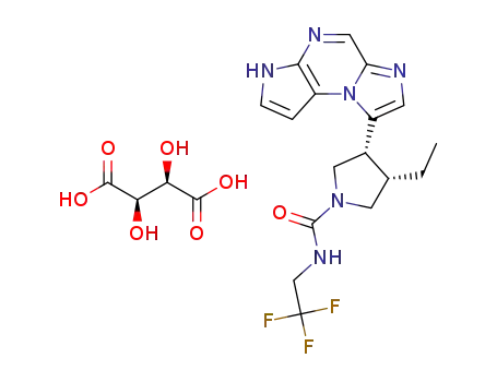 (2R,3R)-2,3-dihydroxybutanedioic acid (3S,4R)-3-ethyl-4-(3H-imidazo[1,2-a]pyrrolo[2,3-e]pyrazin-8-yl)-N-(2,2,2-trifluoroethyl)pyrrolidine-1-carboxamide