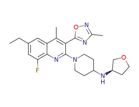 (R)-1-(6-ethyl-8-fluoro-4-methyl-3-(3-methyl-1,2,4-oxadiazol-5-yl)quinolin-2-yl)-N-(tetrahydrofuran-3-yl)piperidin-4-amine