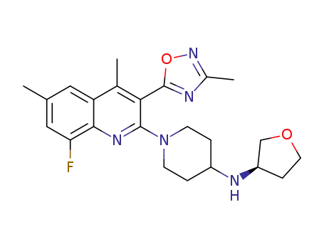 (R)-1-(8-fluoro-4,6-dimethyl-3-(3-methyl-1,2,4-oxadiazol-5-yl)quinolin-2-yl)-N-(tetrahydrofuran-3-yl)piperidin-4-amine