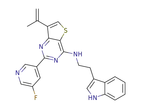 N-(2-(1H-indol-3-yl)ethyl)-2-(5-fluoropyridin-3-yl)-7-(prop-1-en-2-yl)thieno[3,2-d]pyrimidin-4-amine